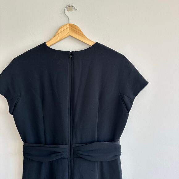 MaxMara Twist Front Short Sleeve Empire Waist Mini Dress Black S - Picture 8 of 8